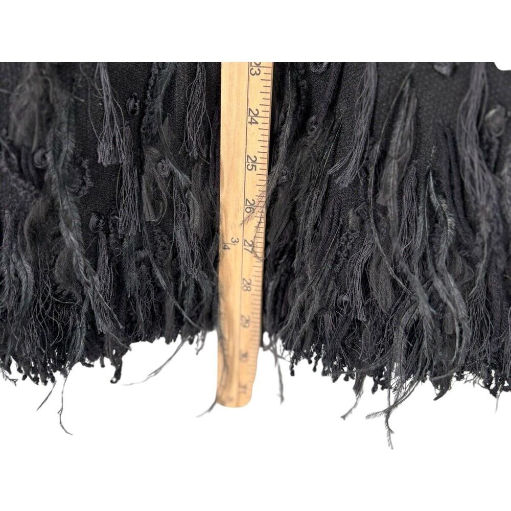 Vintage Peggy Jennings Theatre Coat Womens 1X Ostrich Feather Avant Garde Black - Picture 10 of 12
